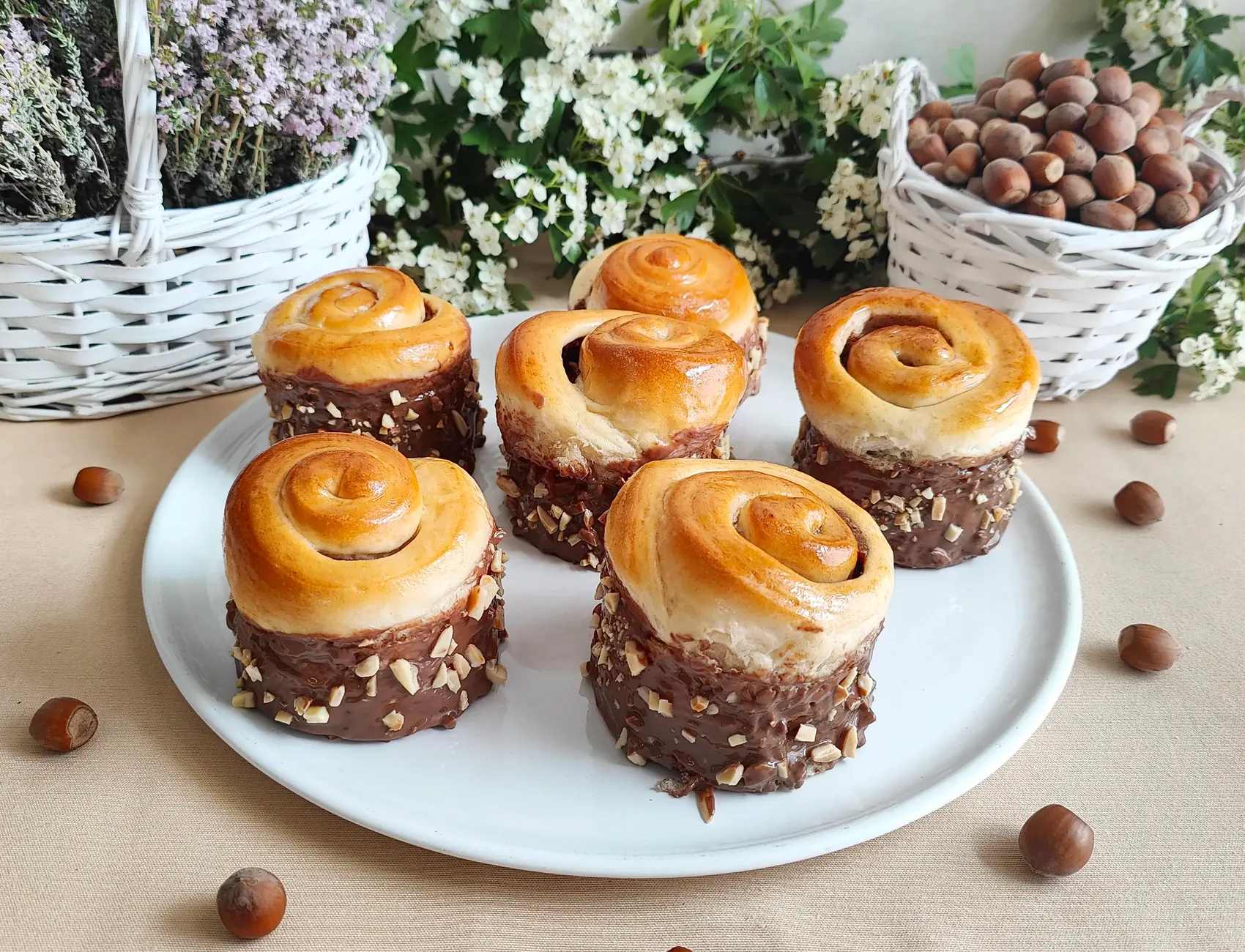 Brioche with hazelnut cream