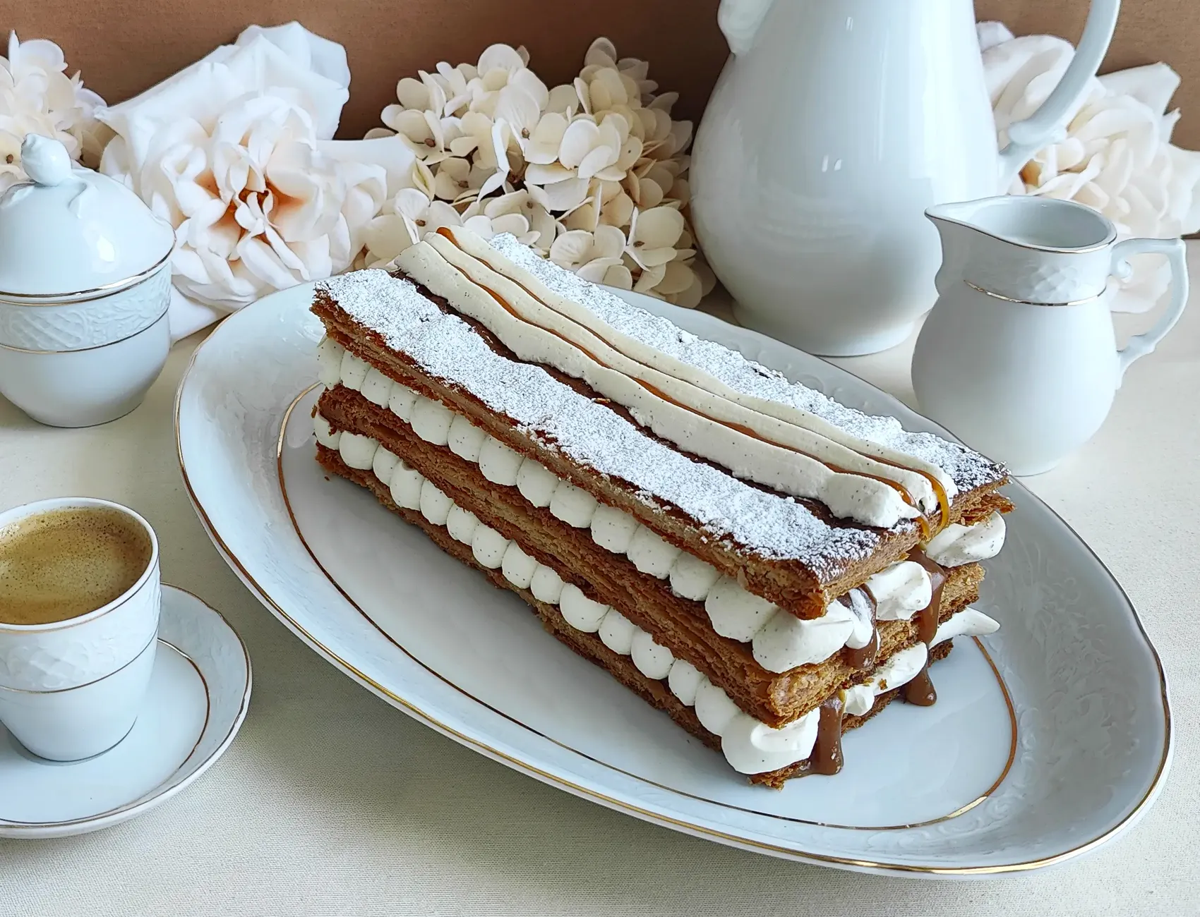 Vanilla caramel Mille feuille