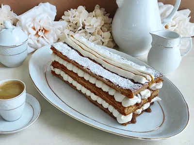 Milhojas de vainilla y caramelo