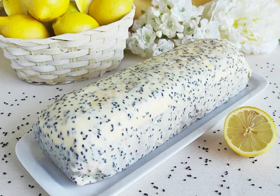 Lemon sesame travel cake