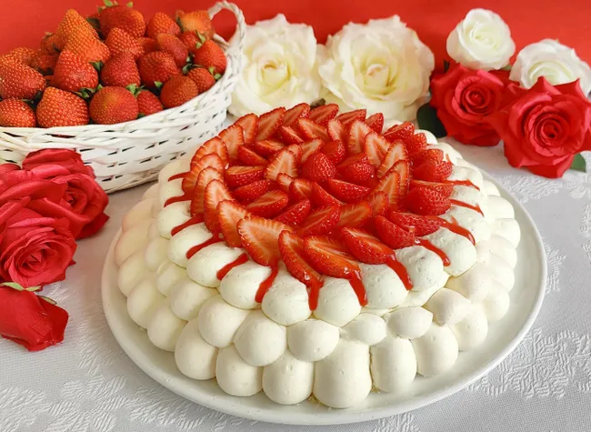 Pavlova de fresa