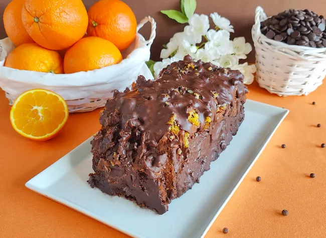Moist orange and chocolate cake