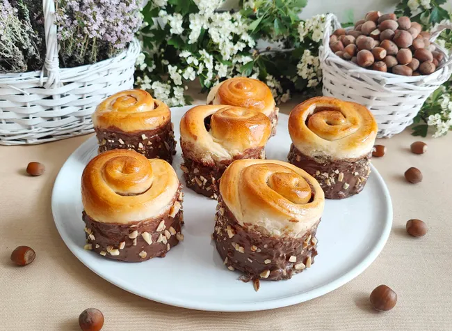 Brioche con crema de avellana