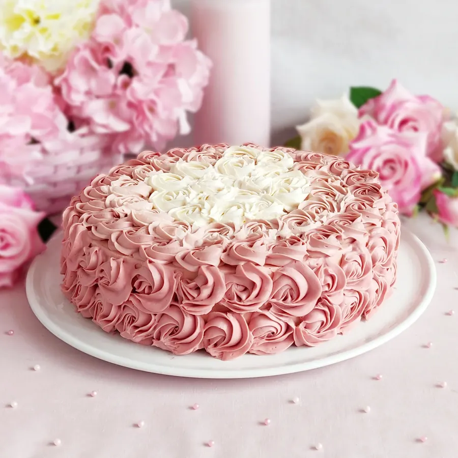 Lychee raspberry cake