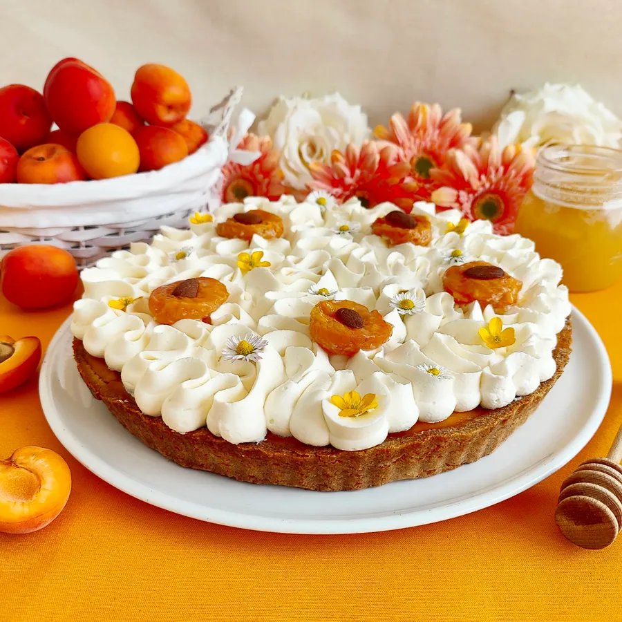 Tarta de albaricoque y miel