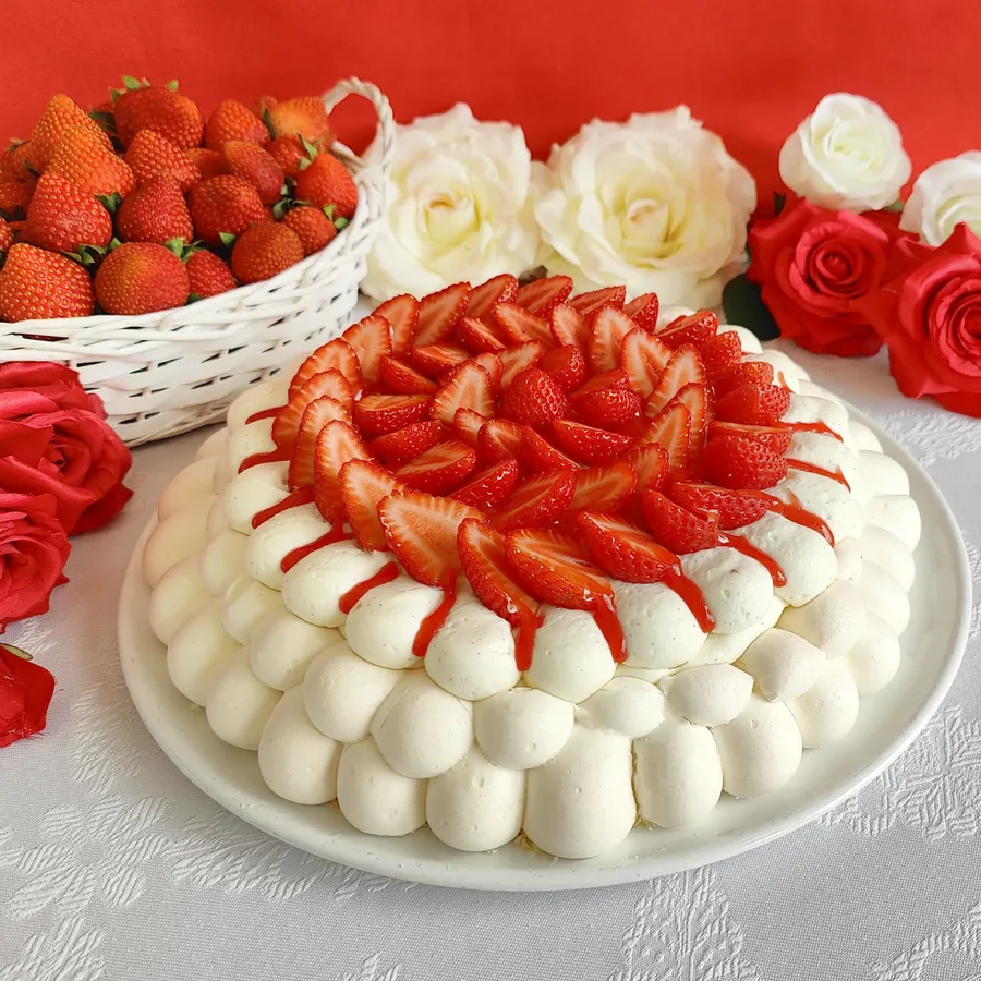 Pavlova de fresa