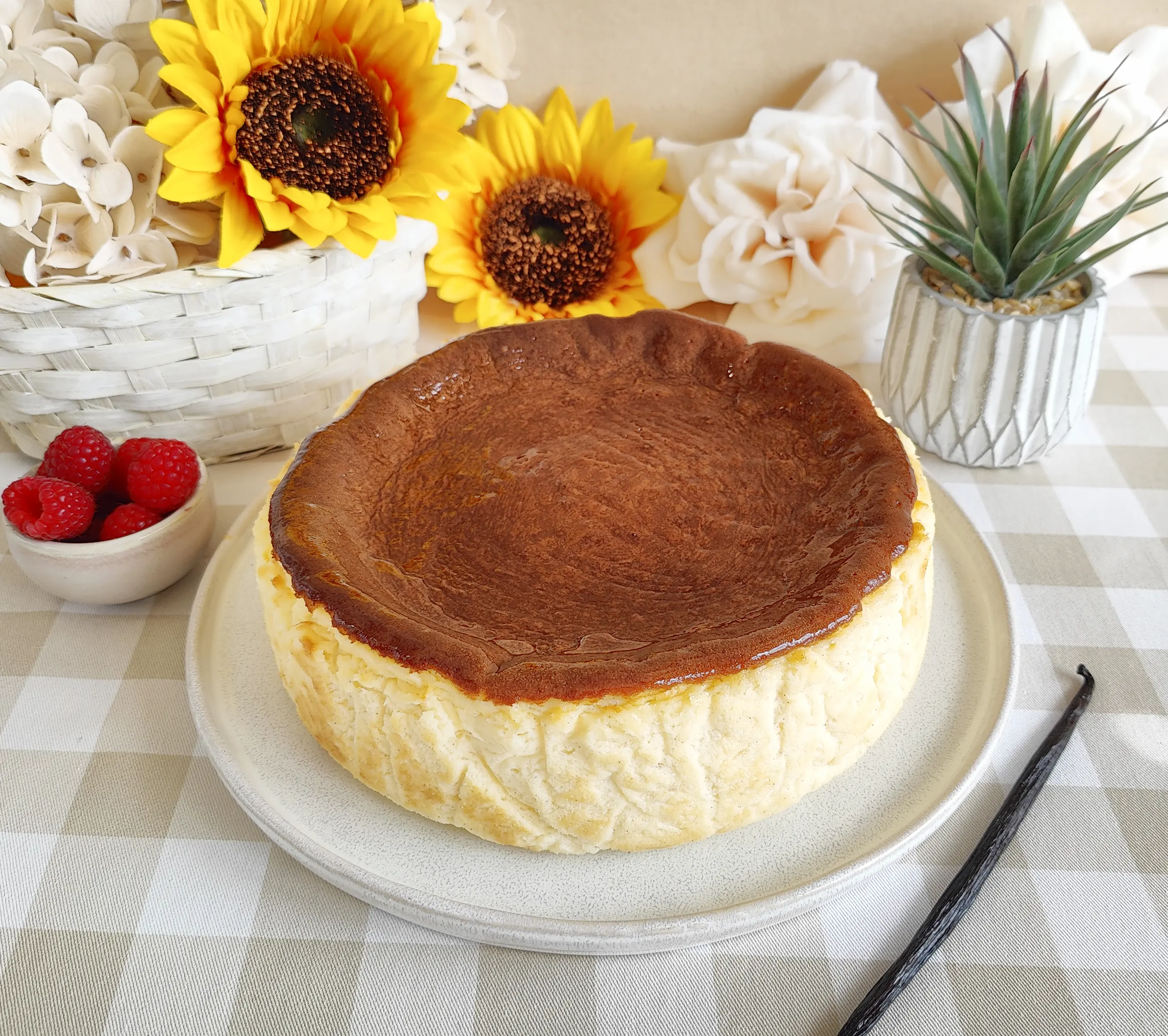 Tarta de queso vasca
