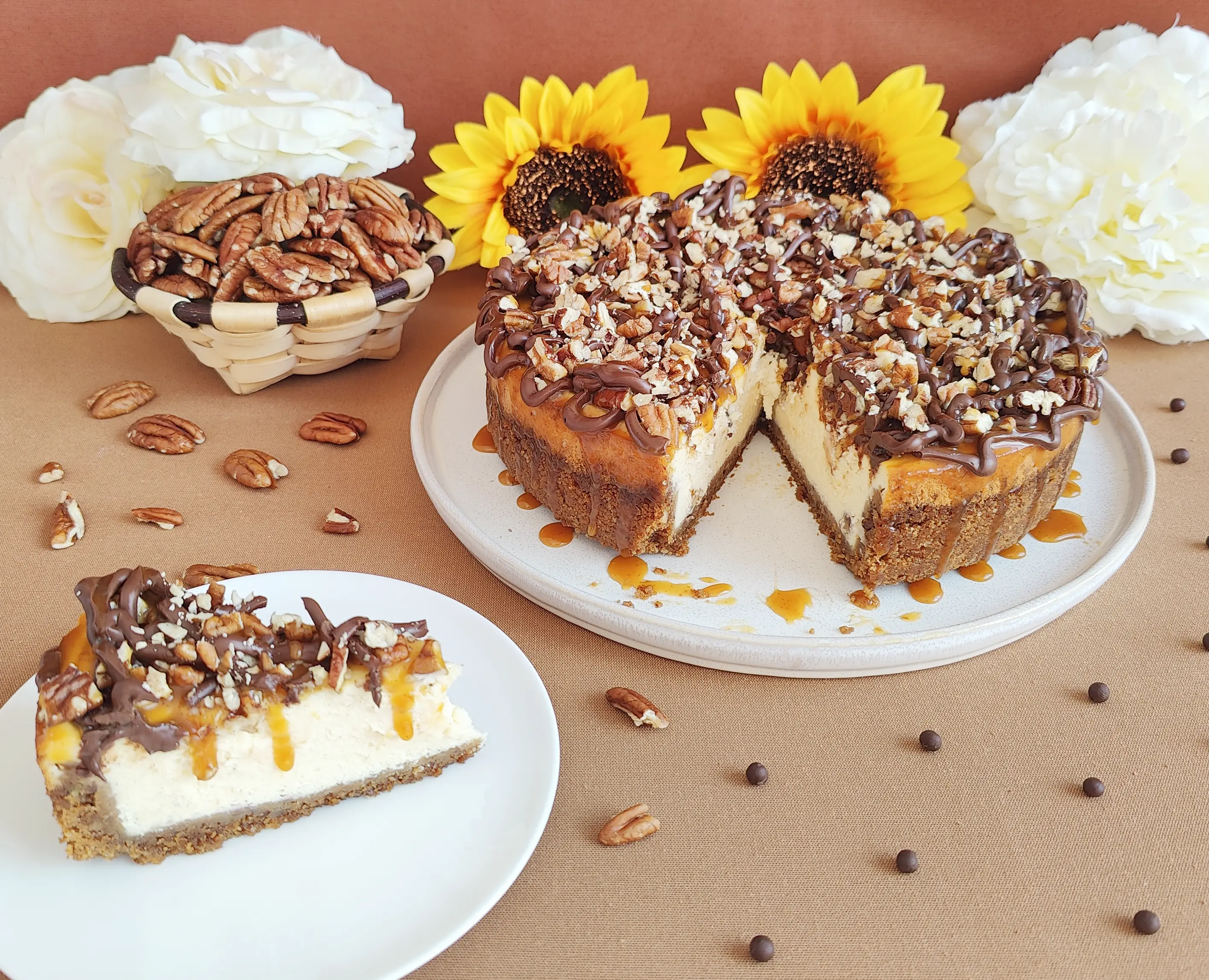 159スイーツタートル 🌰🍫 Turtle cheesecake