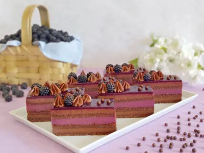 Blackberry Opera cake