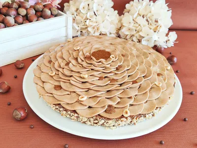 Hazelnut chocolate tart