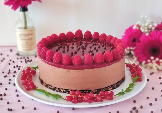 Raspberry Chocolate Cheesecake