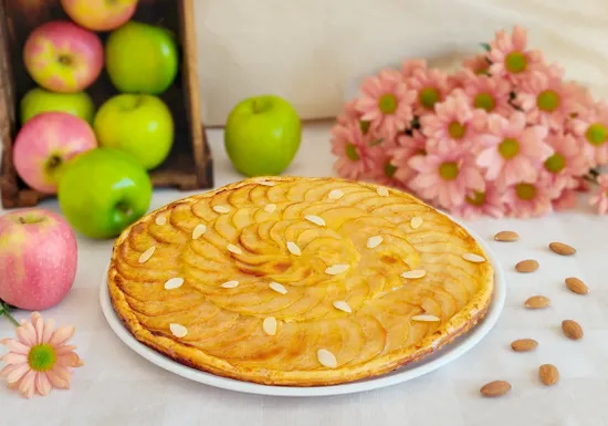 Tarta de manzana y hojaldre