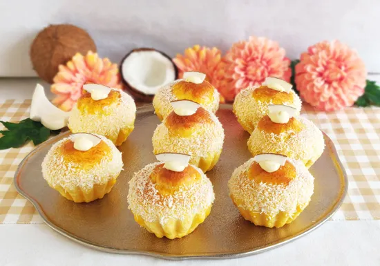 Parisian brioche with coconut cream