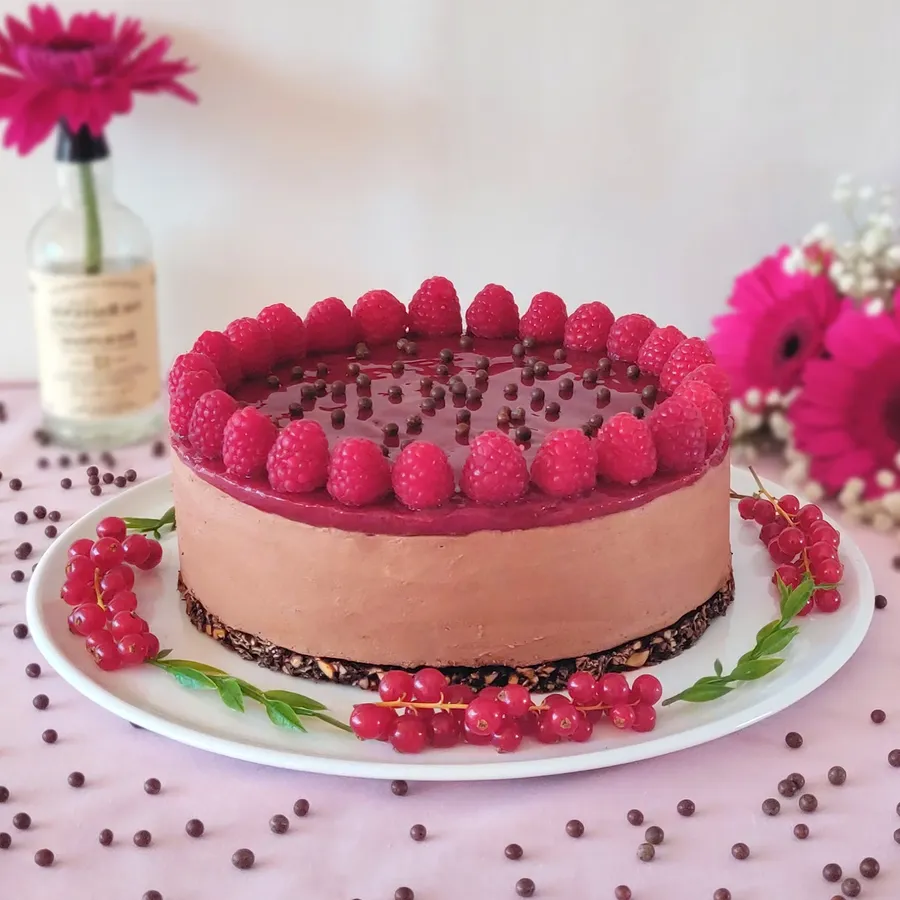 Raspberry Chocolate Cheesecake